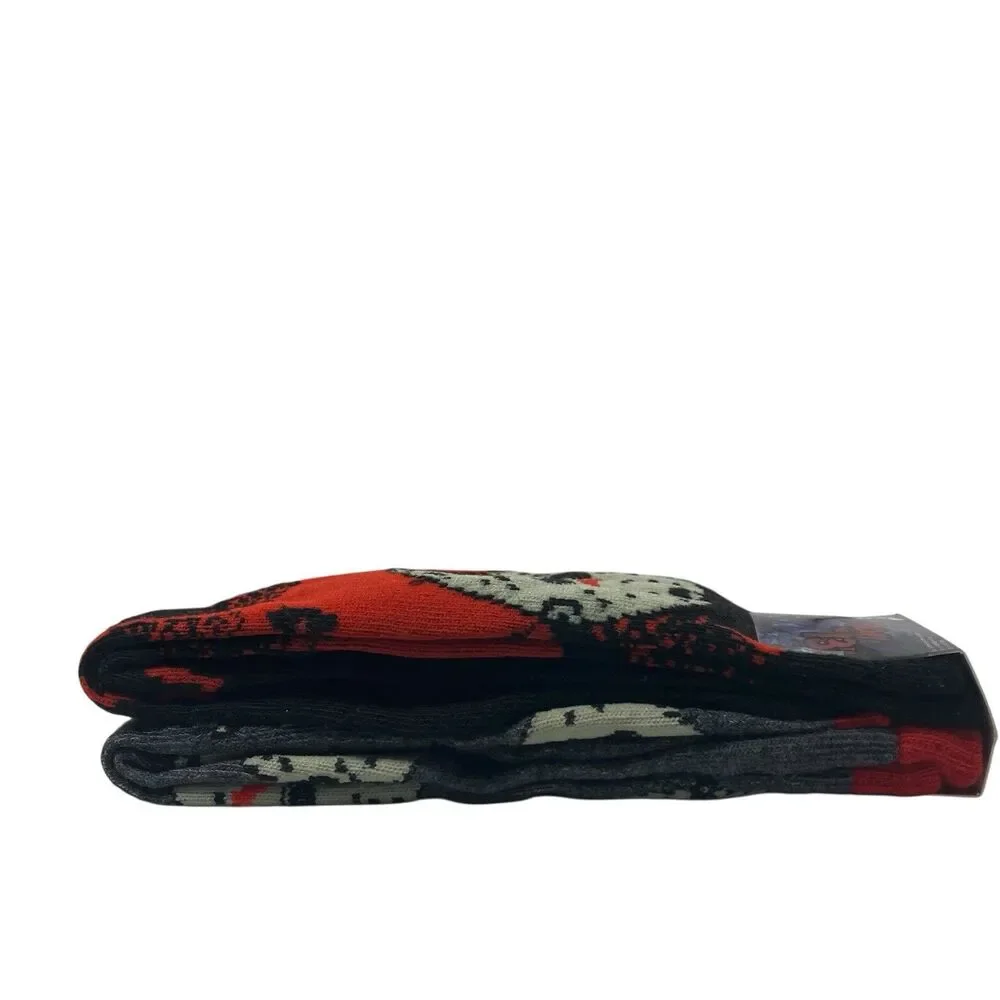 Friday the 13th Socks Men’s 4-10‎ Gray White Jason Voorhees Polyester Halloween
